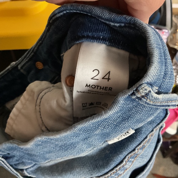 MOTHER‎ Womens 24 Looker Ankle Fray Distressed Midrise Blue Denim Jeans - Picture 8 of 9